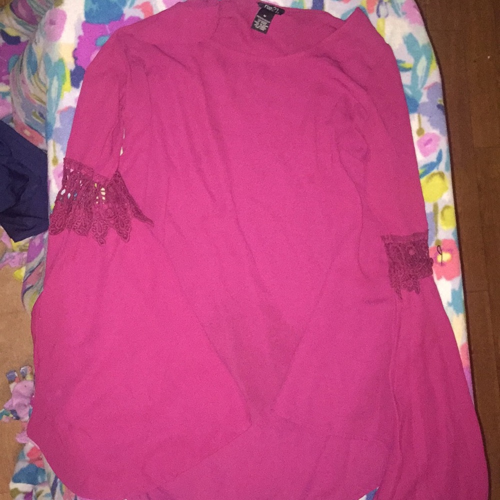 Maroon Bell Sleeve Blouse